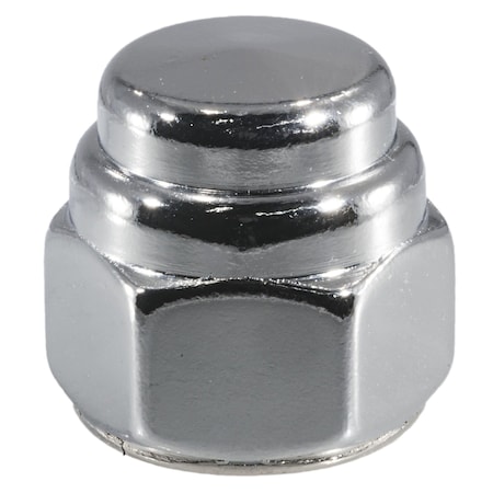 Midwest Fastener Flattened Head Cap Nut, 5/8"-11, Steel, Chrome Plated, 3 PK 30167